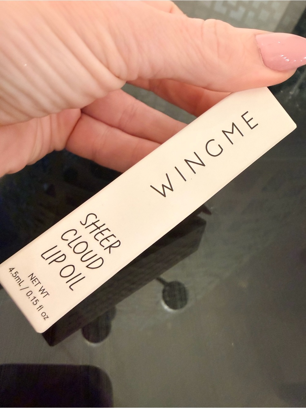 Wingme Sheer Cloud Lip Oil — Soft Pink Hydrating Shine